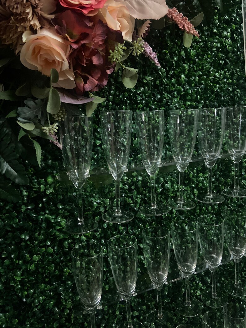 Acrylic Champagne Glass Holders/ Shelves DIY Champagne Wall/ Etsy