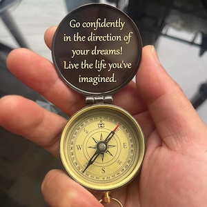 Christmas Gift For Son, Engraved Compass, Anniversary gift ideas, Gift for husband, Personalized Baptism Compass gift, First communion