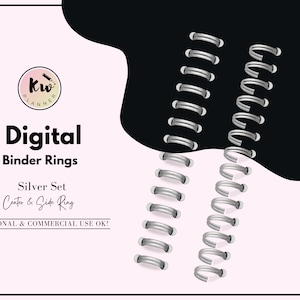 Digital Binder Rings Metallic Graphic by ShDigitalShop · Creative Fabrica