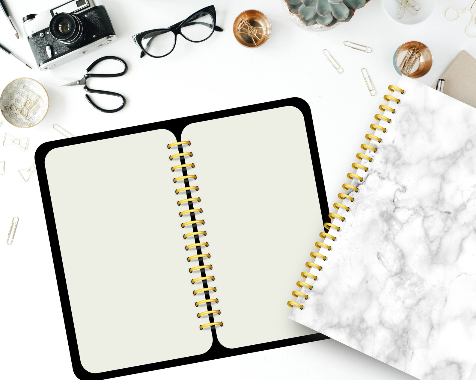 Digital Planner Binder Rings Metallics GoldGoodNotes Center Etsy España