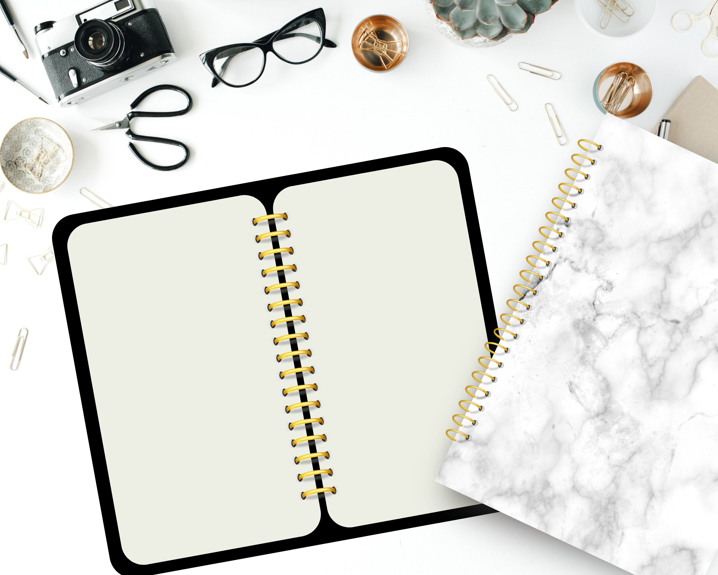 Realistic Digital Planner Binder Rings Metallics 2 Colors Etsy