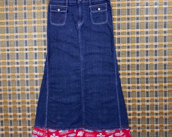 Vintage 90s Maxi Denim Skirt By Hysteric Glamour