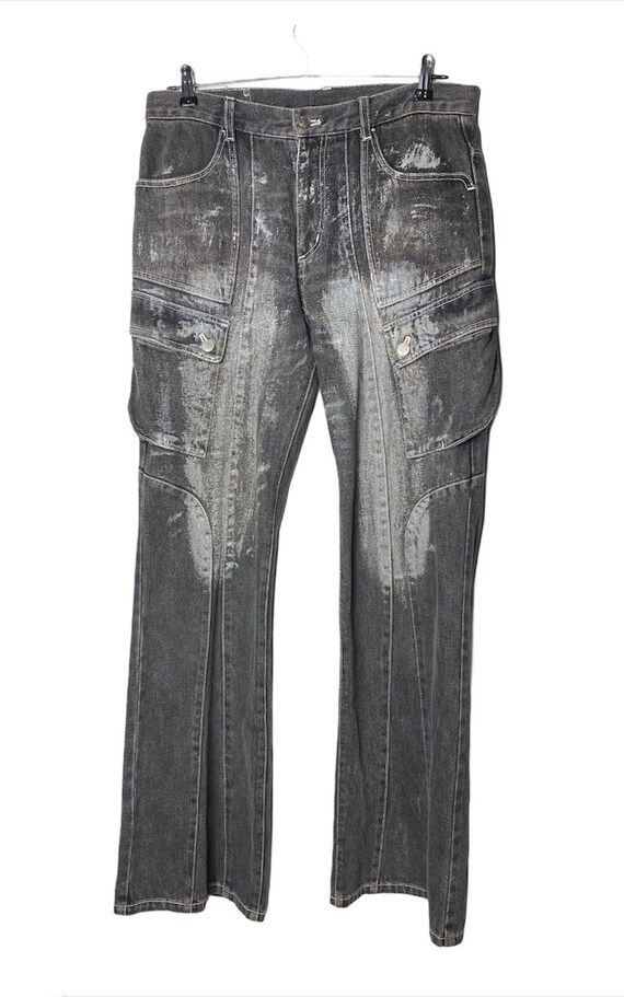 Insane Denim Cargo by Berning Sho Size 33” - Etsy