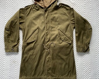 Vintage 50s US Army M51 Fishtail Parka Extreme Cold Weather Korean