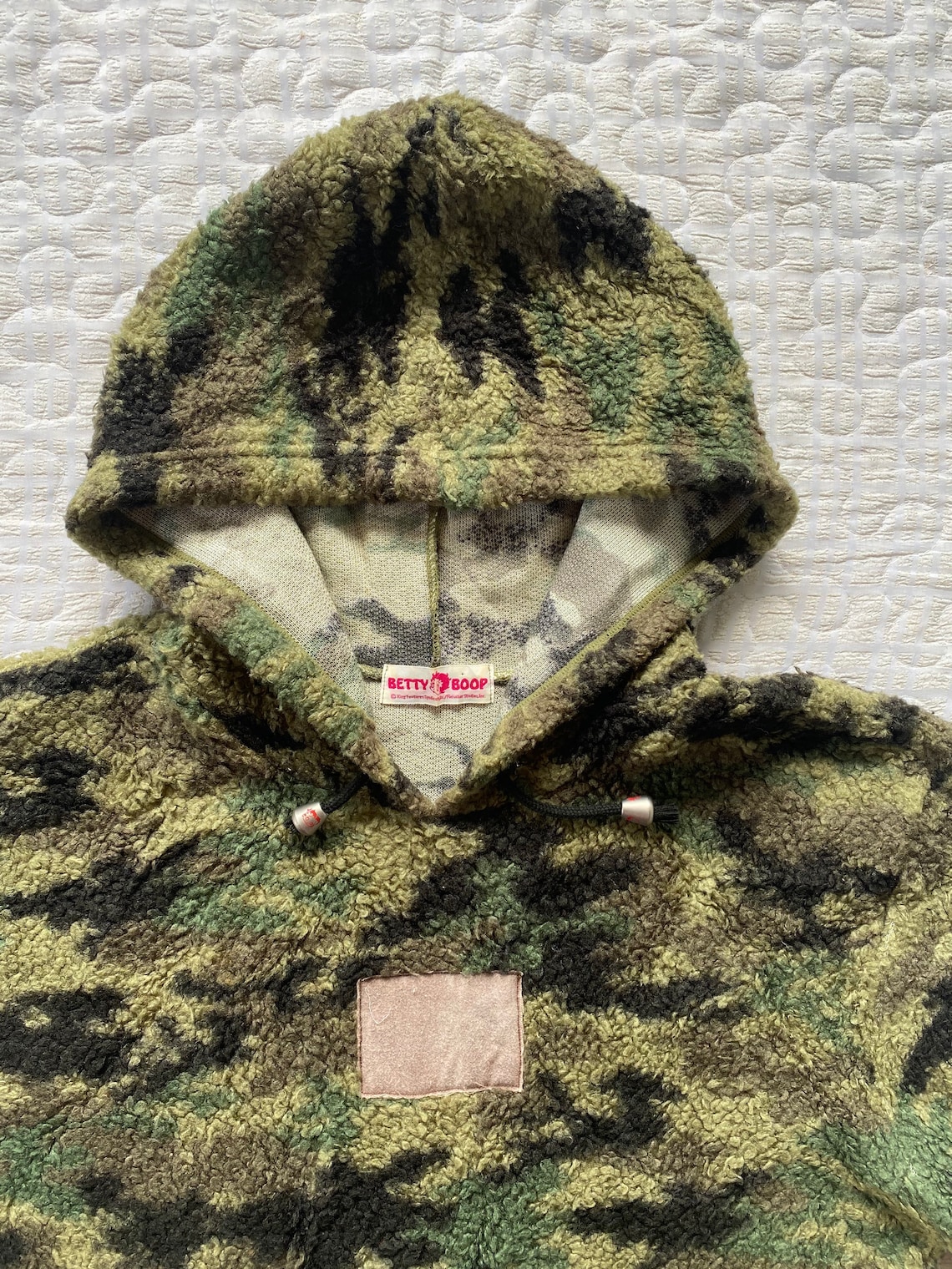 Vintage 90s Betty Boop Camo Fleece Hoodie - Etsy UK