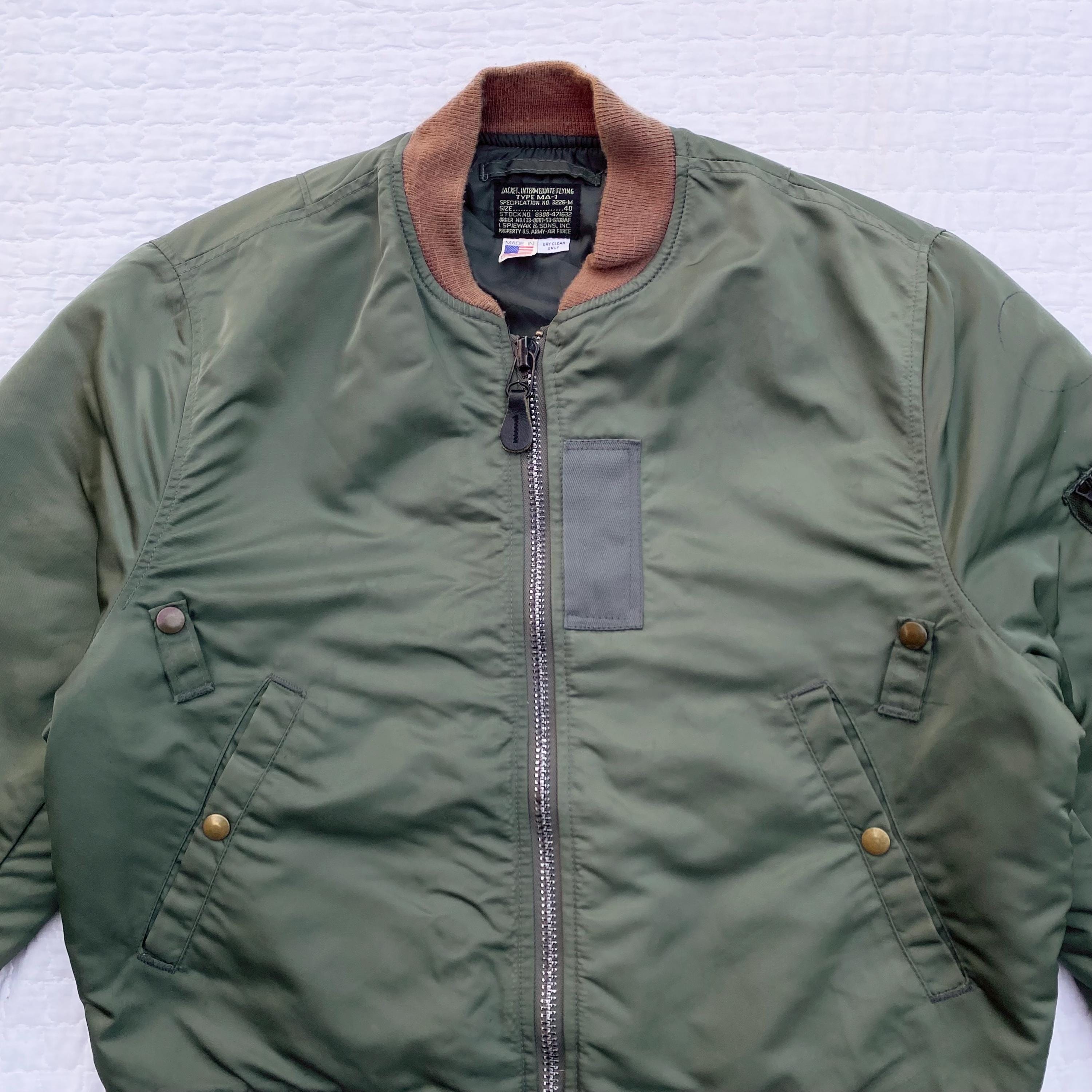 Type 80s MA-1 Flight Jacket by I Spiewak and Sons - Etsy