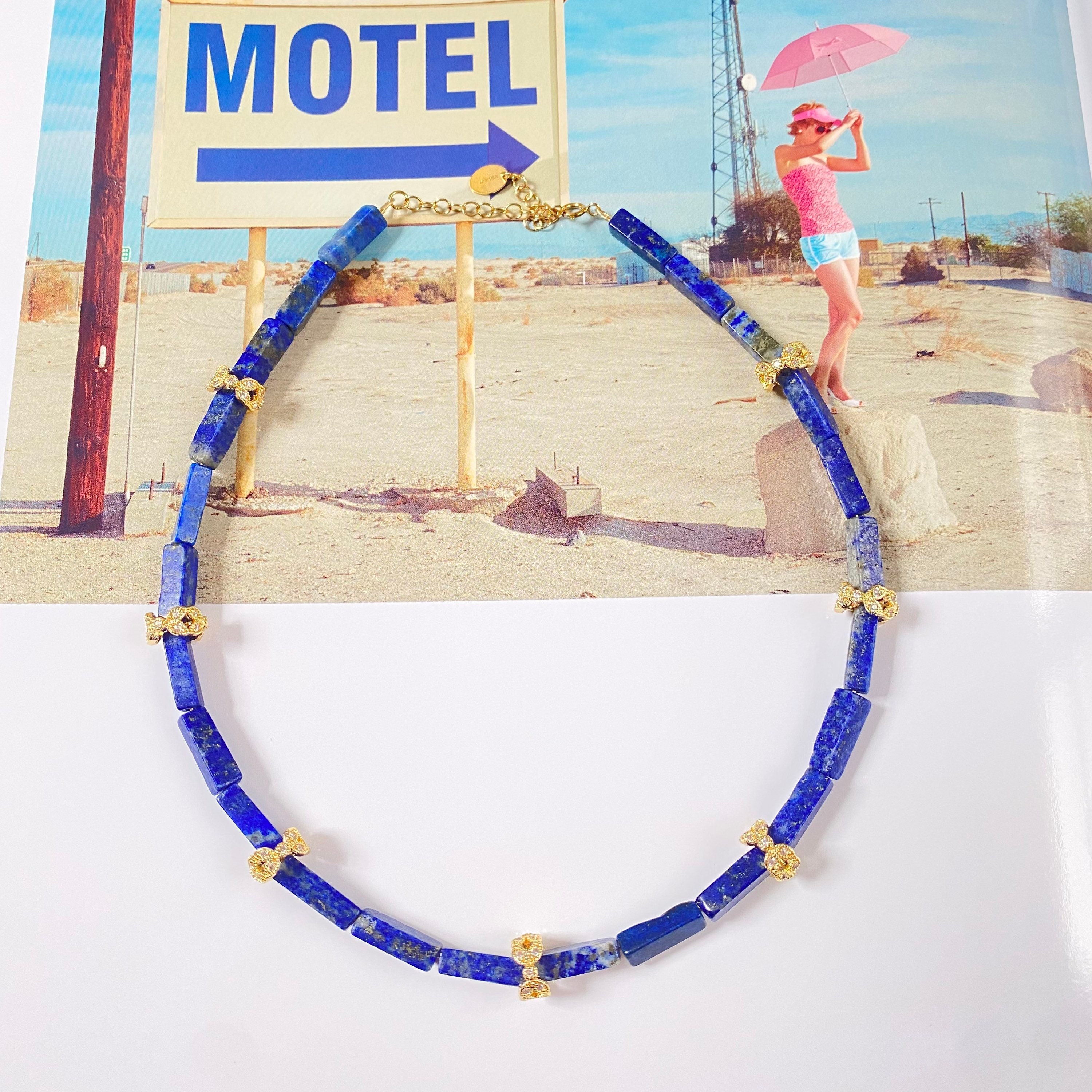 Collier De Perles En Lapis Lazuli - Modèle N°1, Occasion