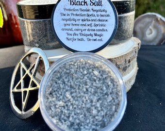 Black Witches Salt- 5oz Protection Spells