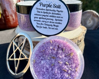 Purple Witches Salt-Divination and Third Eye 5oz