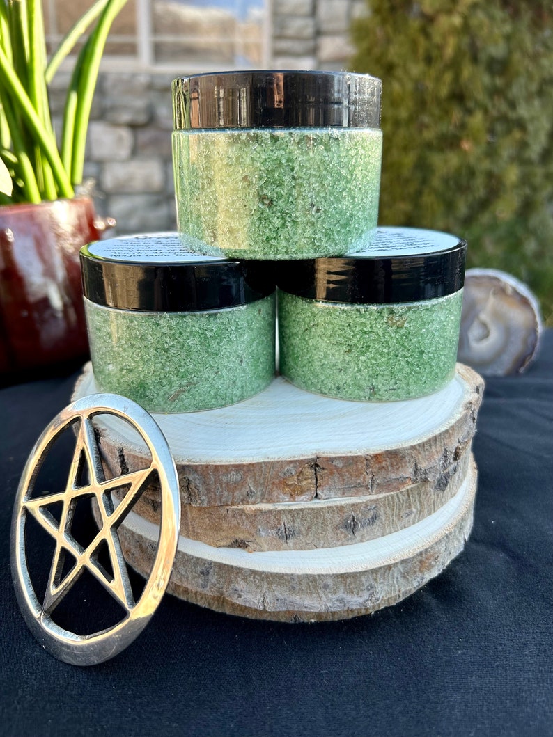 Witches Green Salt 5oz Prosperity, Wealth and Abundance Spells image 3