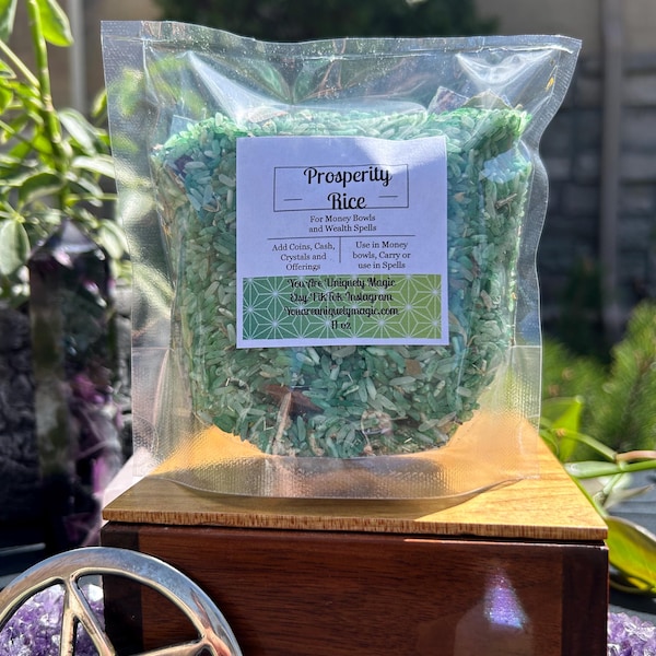 Handmade Prosperity Rice: Wealth & Abundance for Money Bowls