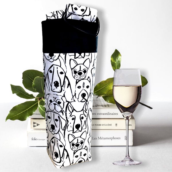 Single Bottle Wine Tote, Fully Lined & Padded with Carabiner Carrying Handles, A Great Housewarming, Thank-You or Host/Hostess Gift