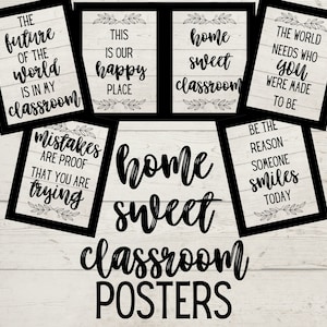 Home Sweet Classroom Theme| Posters Set of 6 | Classroom Decor | Digital Download