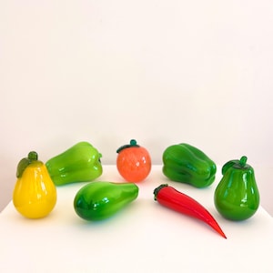 Hand Blown Glass Fruit and Vegetables