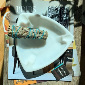 Milk Glass Triangle Ashtray
