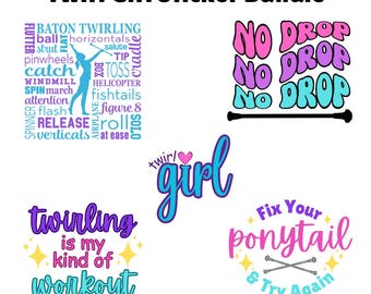 Twirl Girl Sticker Bundle Competition Twirler Gift Baton Stickers