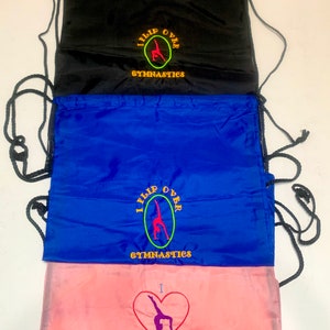 Gymnastics Drawstring Practice Bag Gymnast Backpack Gift Embroidered