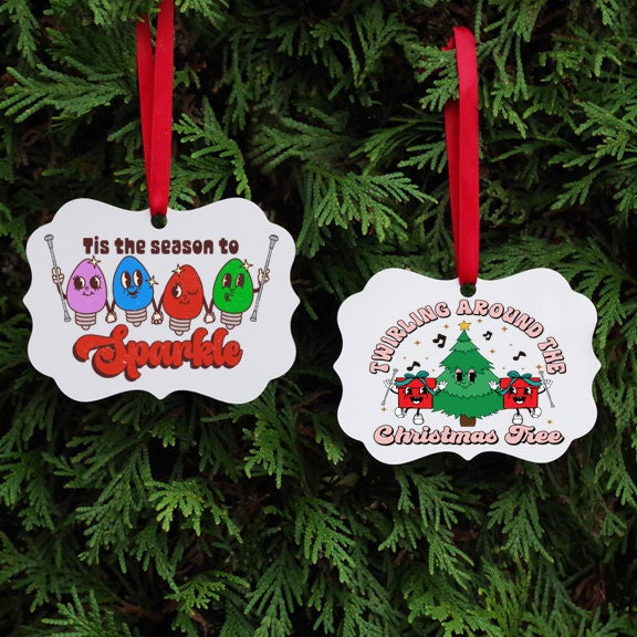 Baton Twirler Christmas Ornament Sublimation Personalized - Etsy