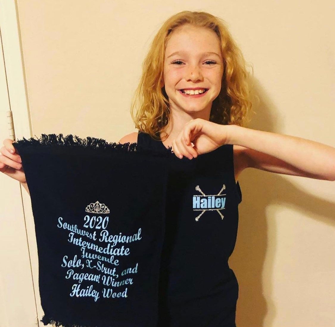 Pageant Batons Baton Twirler Hand Towel Custom/ Twirler Title Pageant Winner/feature ...