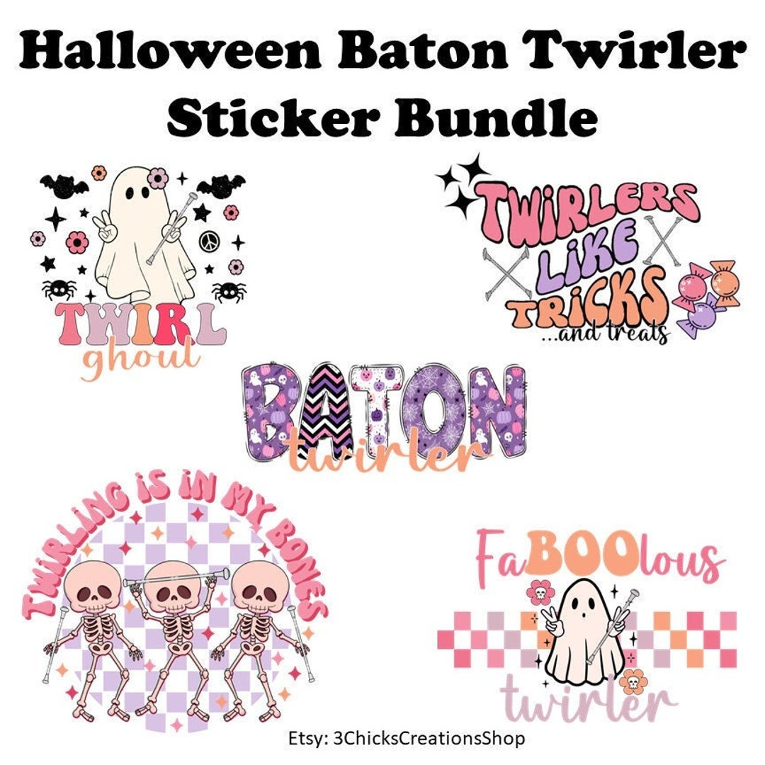 Baton Twirler Halloween Fall Sticker Bundle Twirler Gift Baton Stickers ...