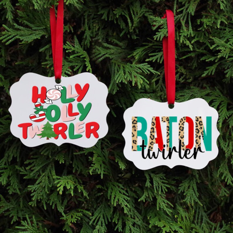 Baton Twirler Christmas Ornament Sublimation Personalized - Etsy