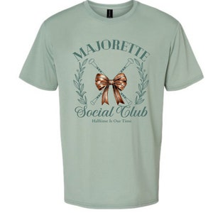 Majorette Halftime Social Club Coquette Baton Twirler  Shirts Twirler Apparel Baton Gift