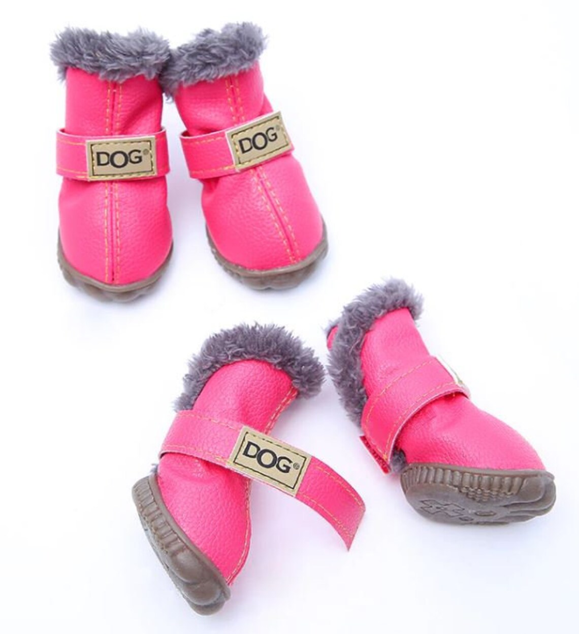 Pink UggInspired Dog Booties Etsy
