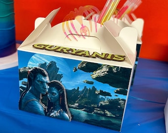 Cajas de regalo personalizadas para fiesta de cumpleaños con avatar