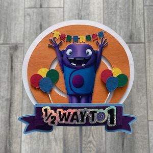 Boov Cake Topper, Home Movie Personalized Cake Topper, Home Cake Topper, Boov Cake, Boov Birthday Party, Dreamworks Home Cake Topper,