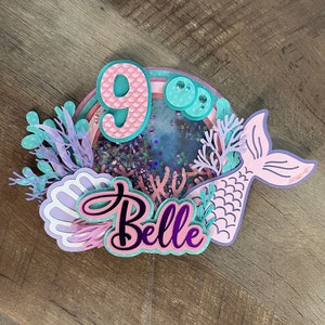 Mermaid Cake Topper, Princess Ariel Party Decorations, Personalized  Mermaid cake topper, Mermaid theme party, Ariel Little Mermaid party