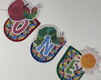 Caterpillar First Birthday Banner: High Chair Decoration