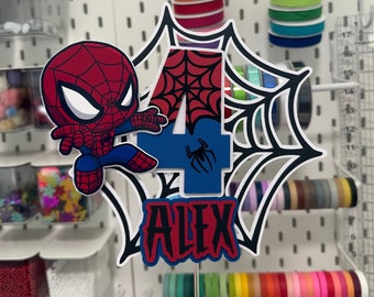 Decorazione per torta personalizzata di Spiderman: decorazione per festa di compleanno a tema supereroe
