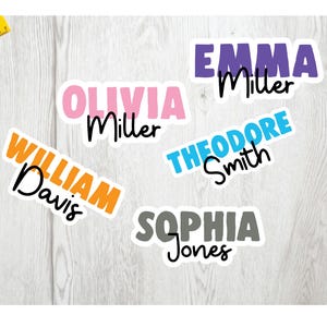 Waterproof Name sticker, Personalized Vinyl sticker, Name sticker, Custom sticker, Water Bottle sticker, Colored Decal,