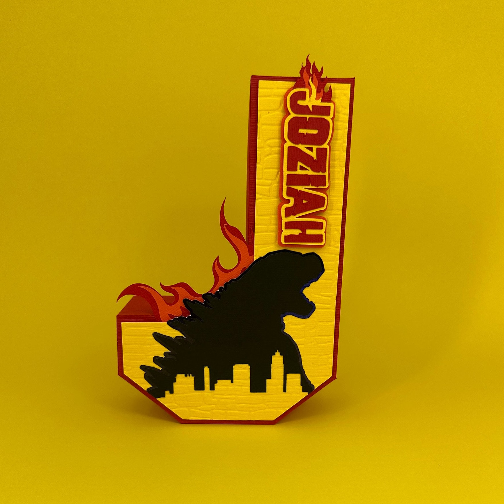 Godzilla 3D Letter: Personalized Birthday Party Decoration - Etsy
