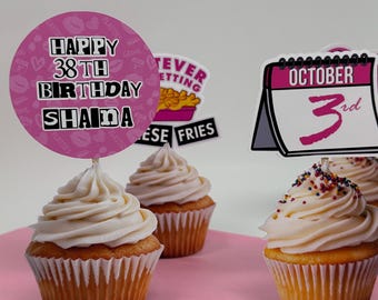 Mean Girls Movie Cupcake Toppers: Girly Birthday Party Decorations