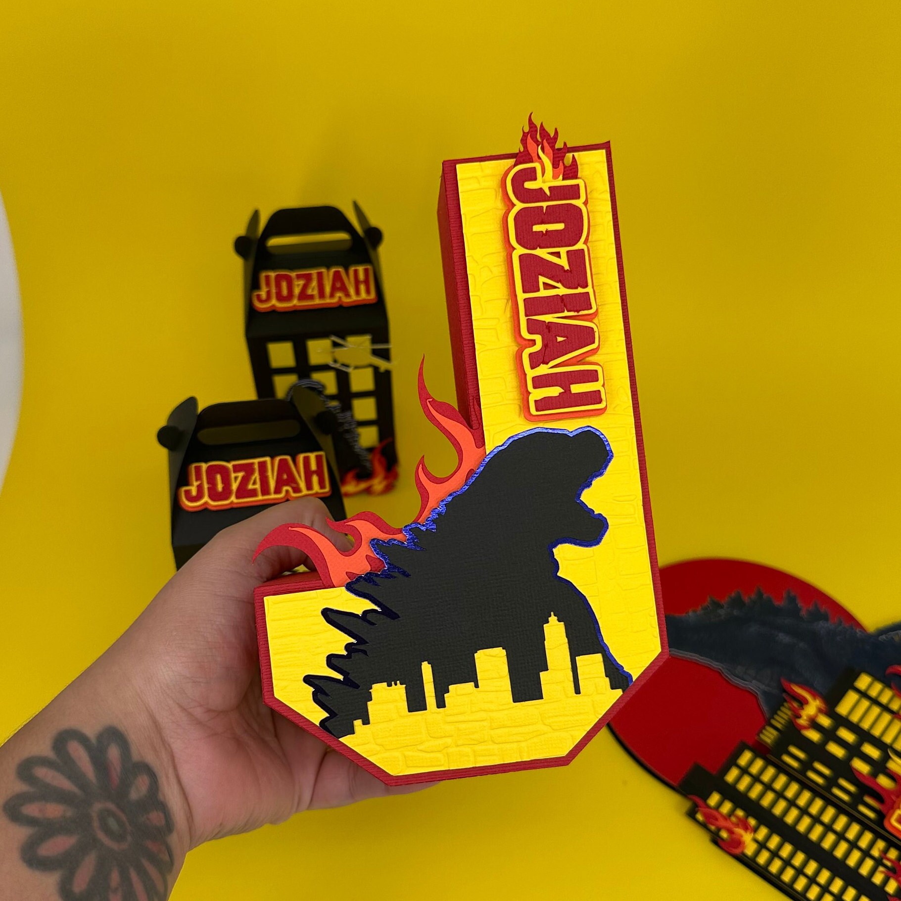 Godzilla 3D Letter: Personalized Birthday Party Decoration - Etsy