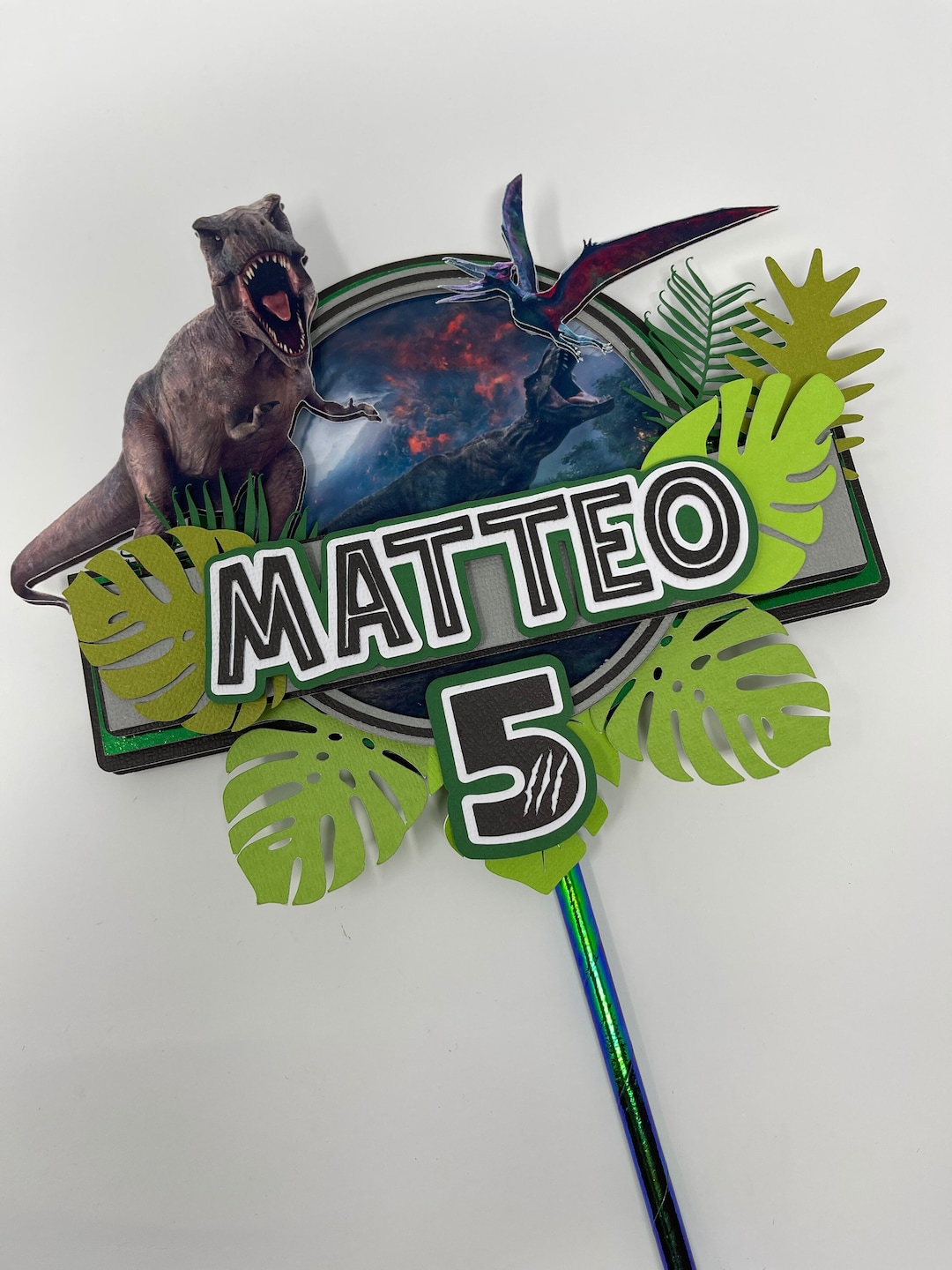 Jurassic World Cake Topper, Jurassic Park Cake Topper, Dinosaur Cake