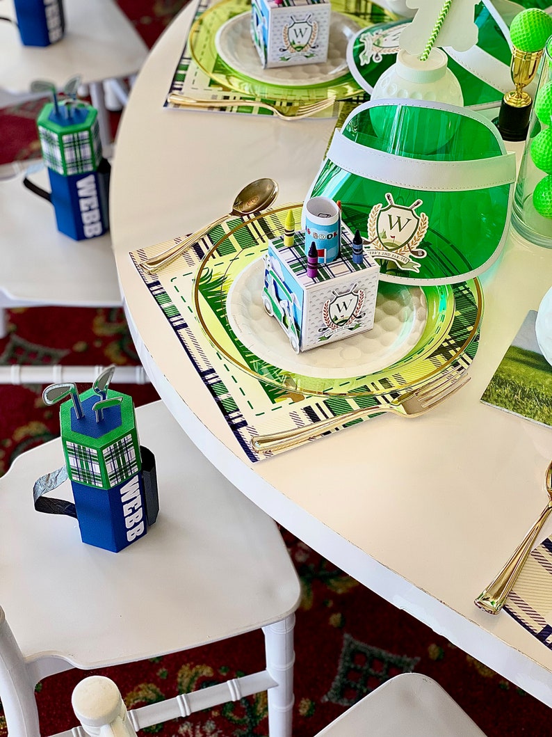 Golf Favor Box Golf Bag Box Personalized Golf Bag Favor Etsy