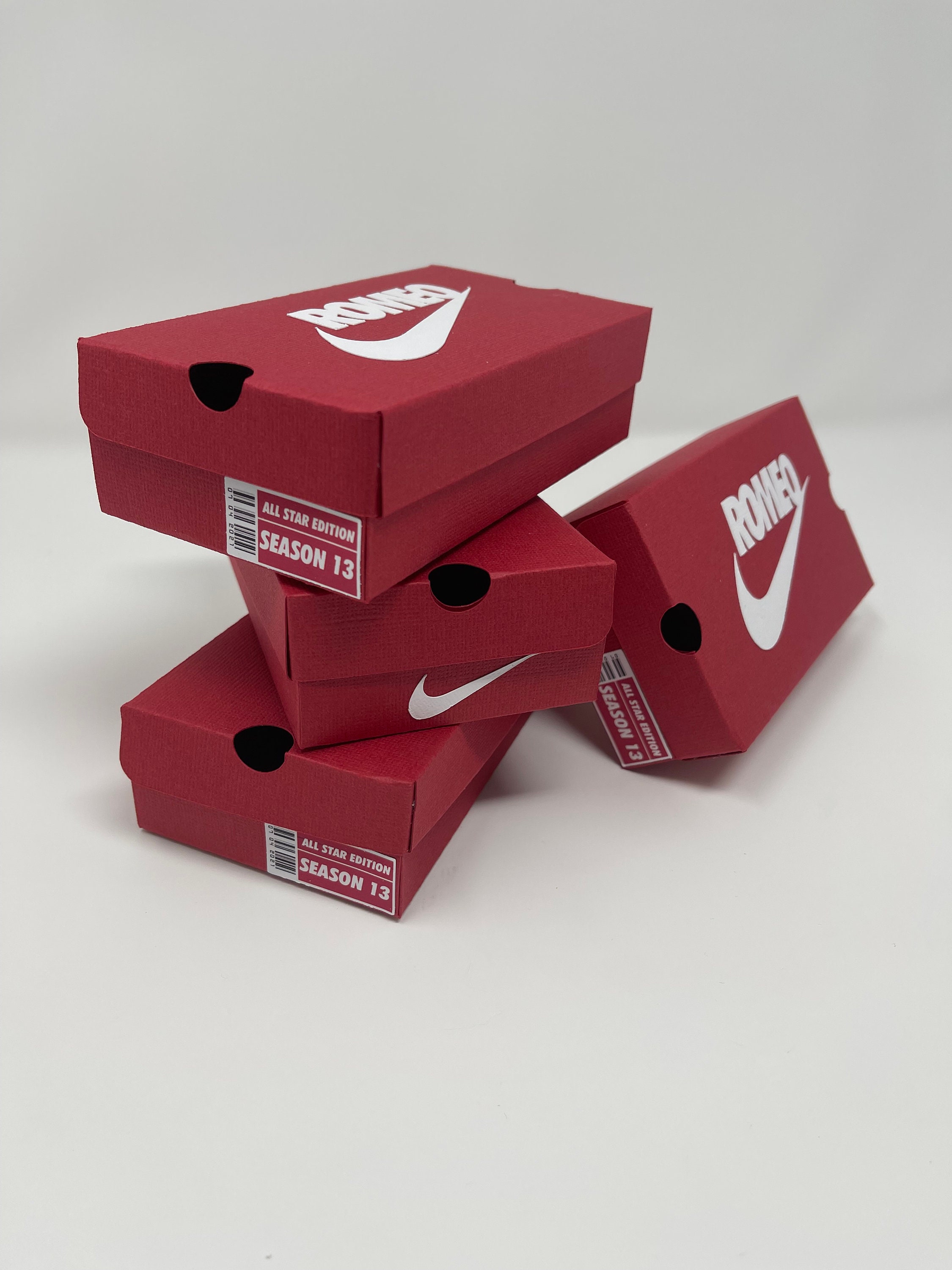 ¿Cómo Estrella motivo Sneaker Favor Boxes Shoe Favor Boxes Mini Box Favor Box - Etsy España