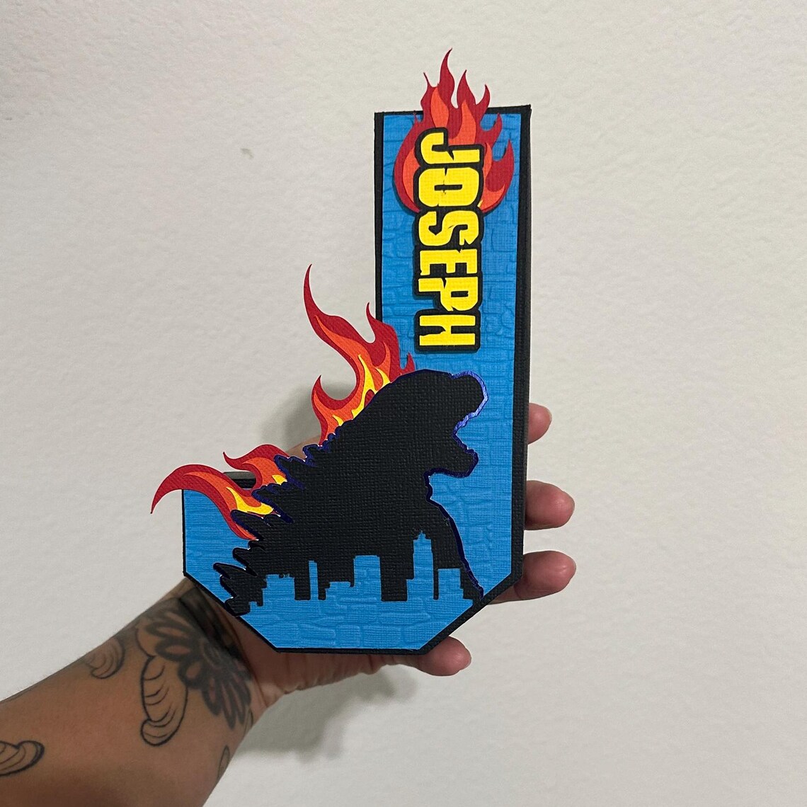 Godzilla 3D Letter: Personalized Birthday Party Decoration - Etsy