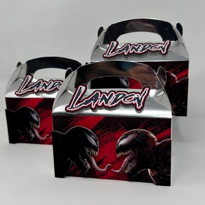 Venom Carnage Favor Box Venom Party Decor Venom Carnage Gabble Box Carnage Birthday Carnage Venom Carnage Party Decoration Personalized