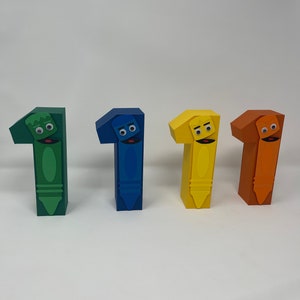 Color Crew 3D  Letter Number, Baby First TV 3D Letter, Color Crew Birthday Party Decoration, Crayola 3D Letter, 3D Letter and Numbers