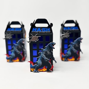 Godzilla Favor Boxes, Godzilla Treat Boxes , Mini Box Favor Box , Party Favor Box, Personalized Favor Box, Godzilla Theme Birthday Box
