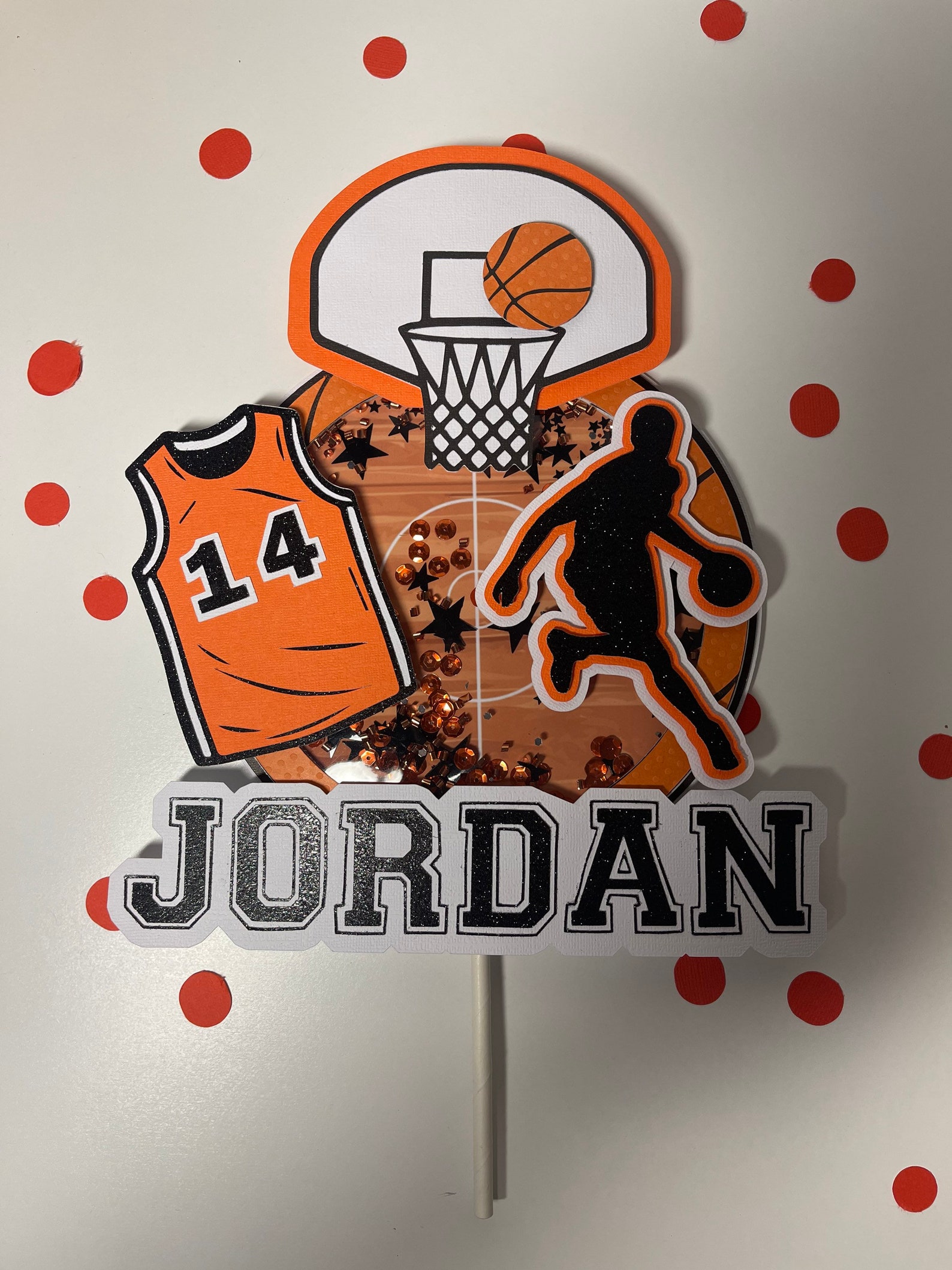 Basketball Cake Topper Personalized Cake Topper Ball Cake Etsy