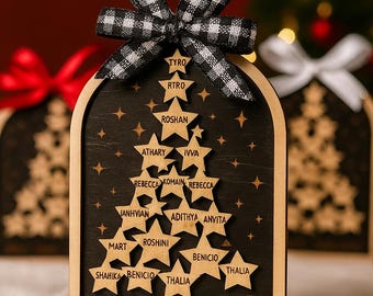 Personalized Christmas Tree Ornament With Students Names Gift for Teacher