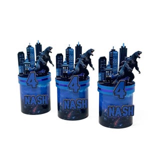 Personalized Godzilla Potato Chips Can: Birthday Party Favors