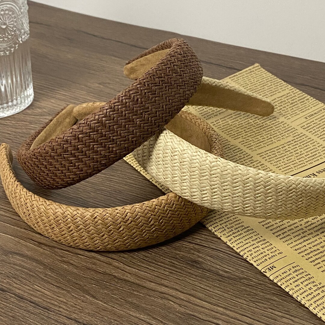 Weave Padded Headband, Knit Wide Headband, Solid Color Headband, Hair Accessory, Turban Headband