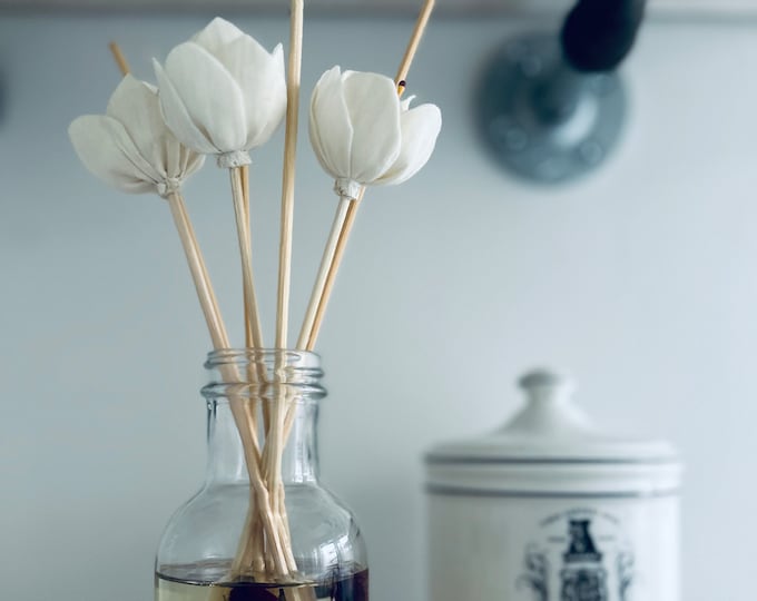 Rice Paper Flower Diffuser Reed Sticks, Set of 3