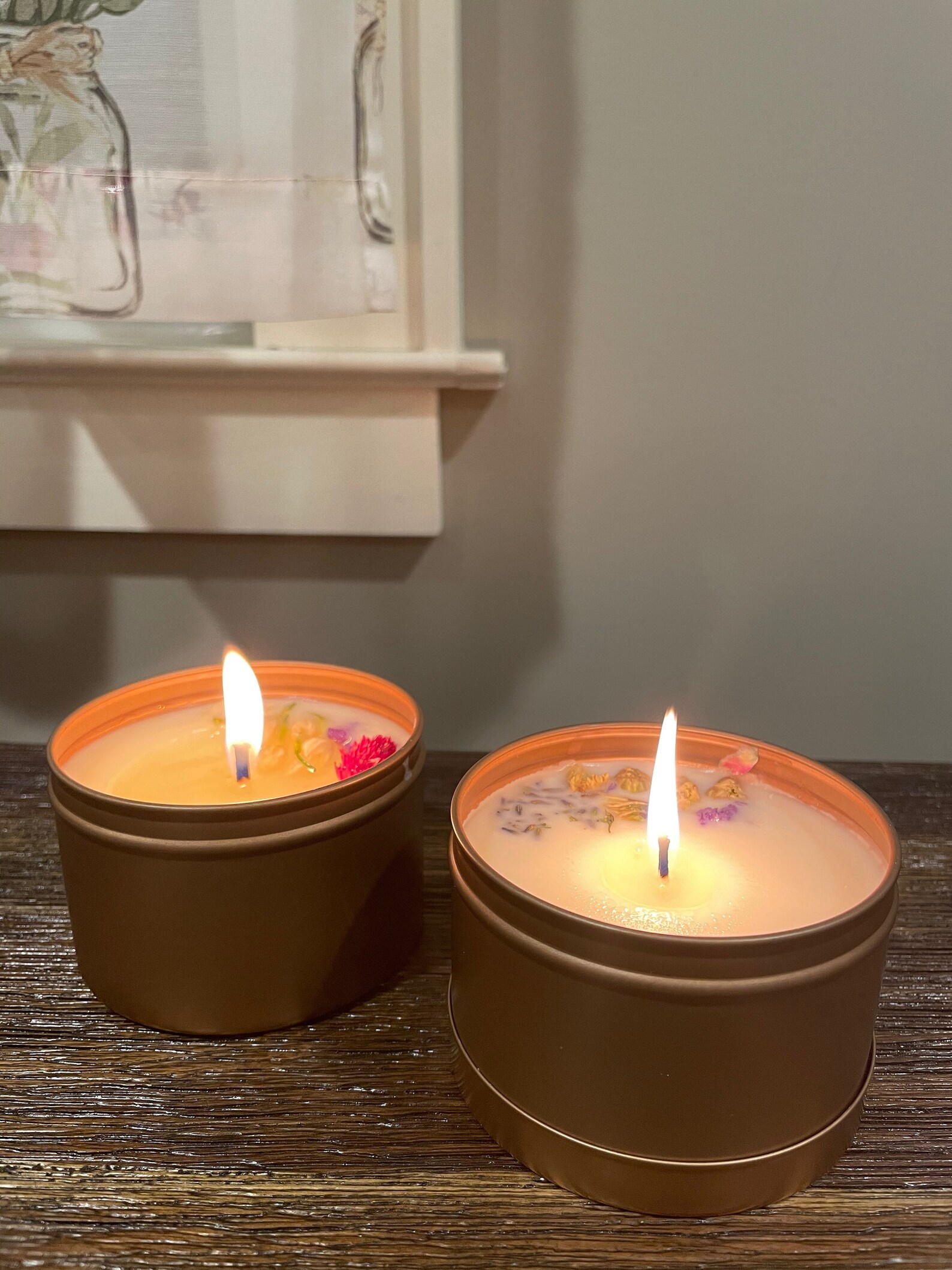 GOLD TIN Clean Candles Handmade Slowburning Natural Etsy