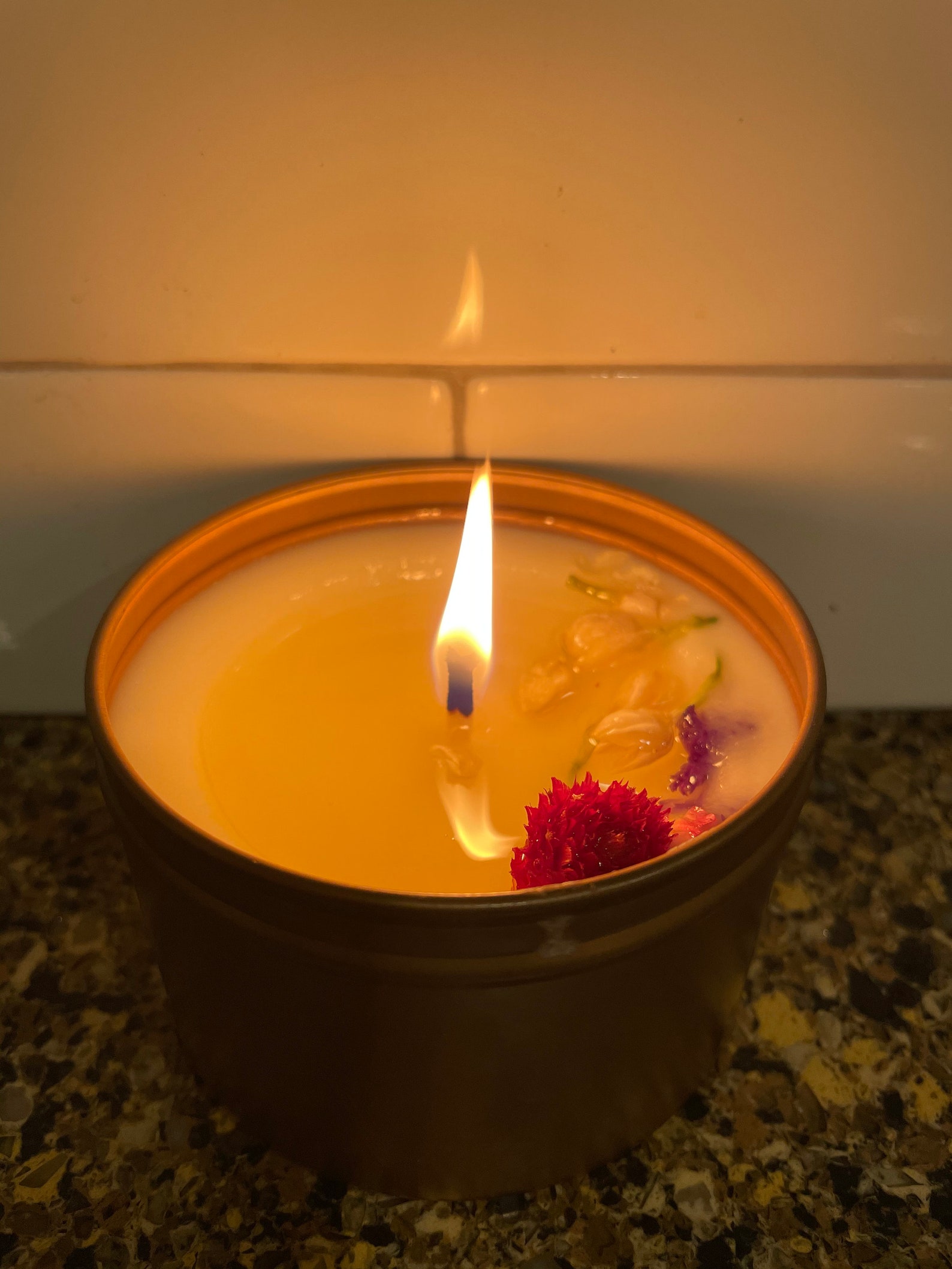 GOLD TIN Clean Candles Handmade Slowburning Natural Etsy